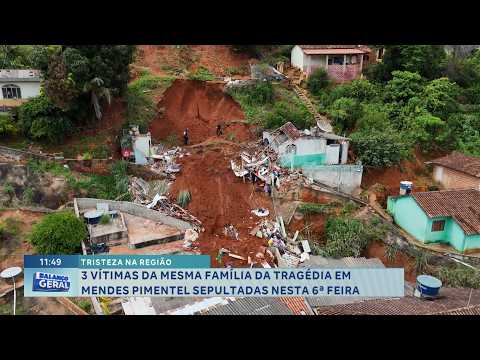 Tragédia na região: Três vítimas da mesma família são sepultadas em Mendes Pimentel.