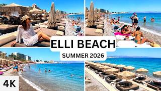 RHODES ELLI BEACH / Summer 2026 / Greece 4K
