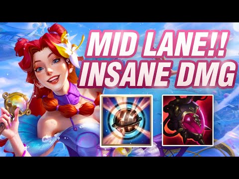 MASSIVE DAMAGE !! MID LANE SUMMER PARTY SERAPHINE // WILD RIFT (BUILD+RUNES)