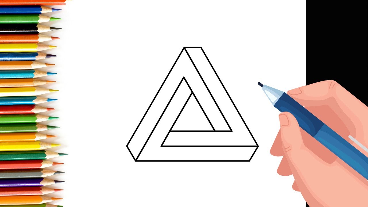 How to Draw an Optical Illusion Triangle the Easy Way for Kids