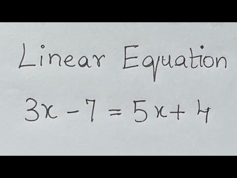 How to solve Linear Equations with variables on both sides: Linear Algebra Education