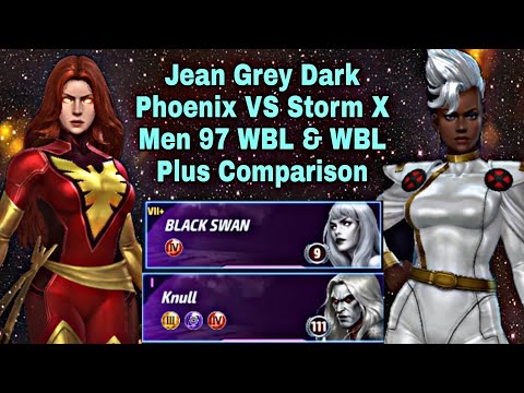 Jean Grey Dark Phoenix VS Storm X Men 97 WBL & WBL Plus Comparison - Marvel Future Fight