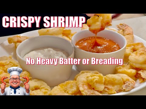 Crispiest  Fried Shrimp without all that batter or breading