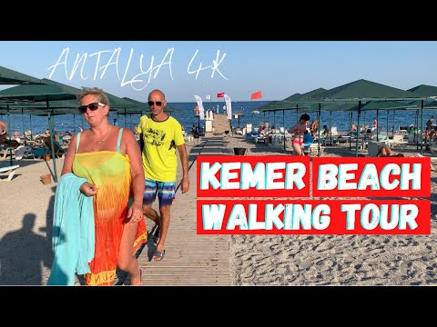 4K Kemer Chamyuva Beach Walking Tour | Why Russians Come To Turkey