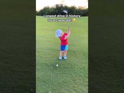 Longest Drive Ever for 2-Year-Old! 🚀🏌️‍♂️