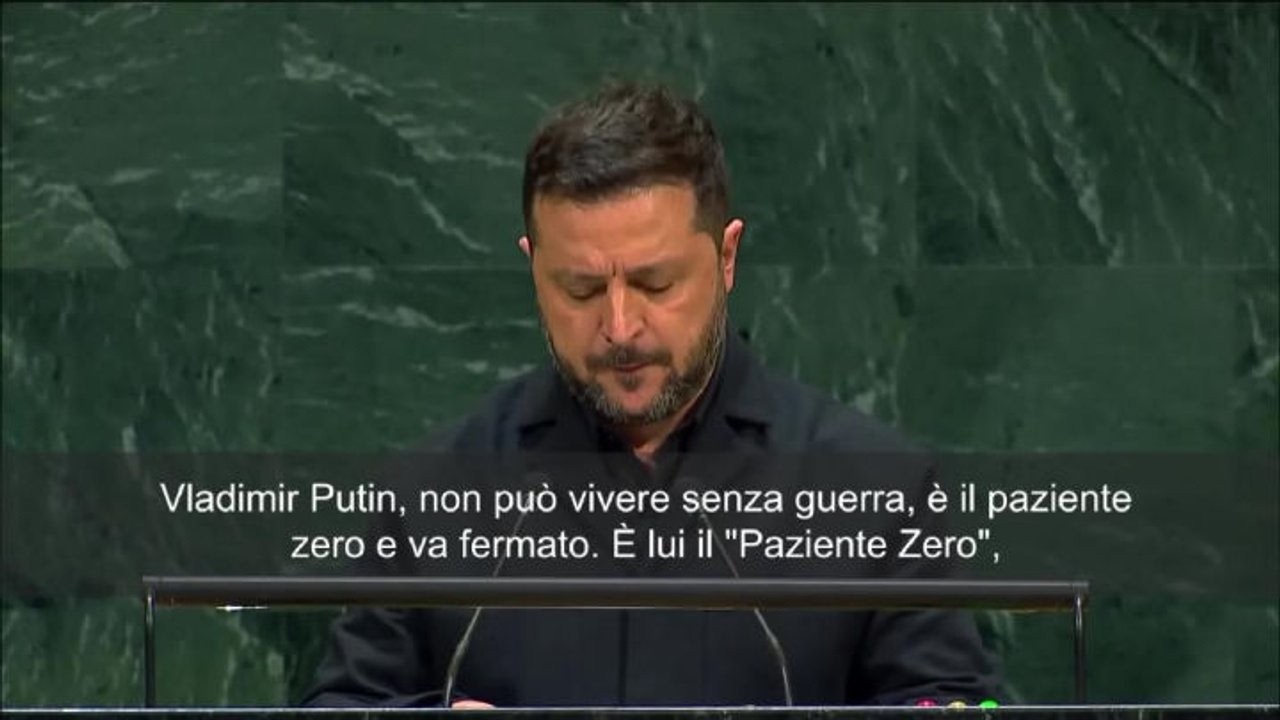 Zelensky: Putin non può vivere senza guerra. È il "Paziente Zero" e va fermato