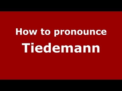 How to pronounce Tiedemann (Brazilian Portuguese/Brazil)  - PronounceNames.com