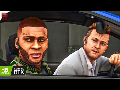 GTA V: 'Surveying the Score' Mission RTX™ 3090 Gameplay [4k] Max Settings - QuantV Graphics MOD