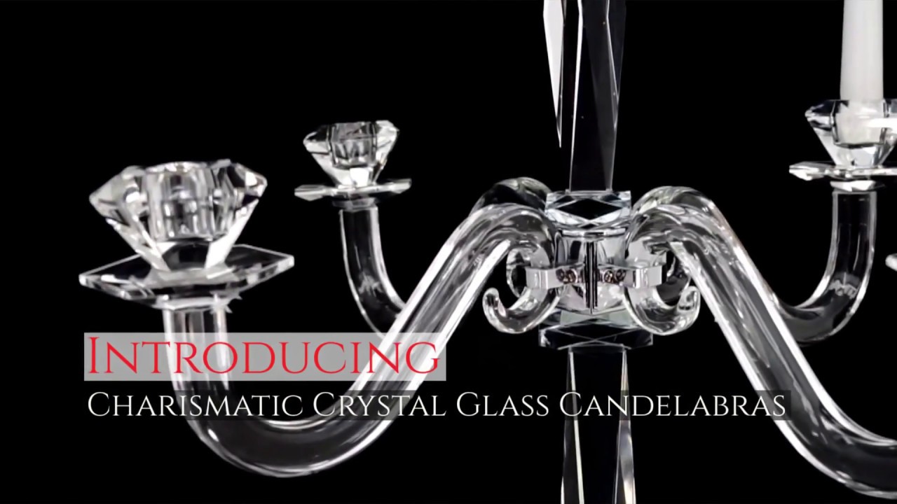 Introducing Our Charismatic Crystal Glass Candelabras! by TableclothsFactory.com