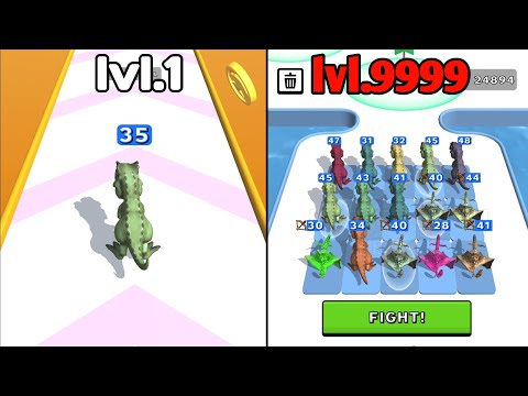 Max Level in Merge Dino Run Dinosaur Runner (Monster Evolution) Merge Monster, Merge Master
