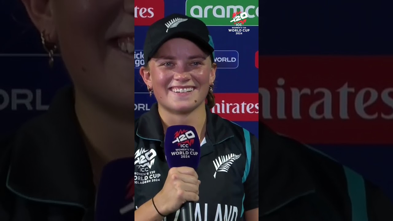 What could be a better reaction than this from Eden Carson 😂 #WIvNZ #T20WorldCup #WhateverItTakes