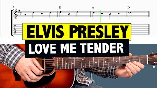 Elvis Presley - Love Me Tender / Easy Guitar Tutorial for Beginners + TAB