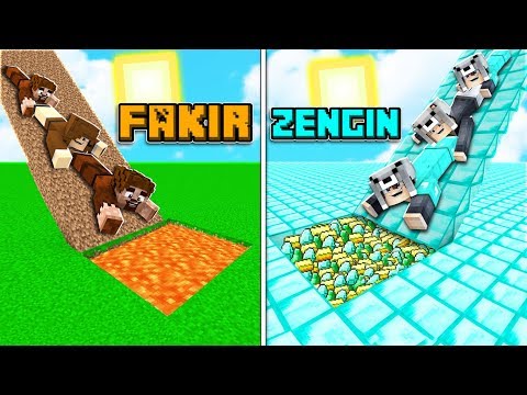FAKİR AİLE KAYDIRAK VS ZENGİN AİLE KAYDIRAK! 😱 - Minecraft