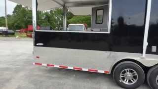 preview picture of video 'Concession Trailer 8.5'x28' Black - Vending Smoker Style Kitchen'