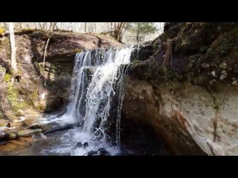 4k video. Latvia Waterfall. Latvijas ūdenskritums.