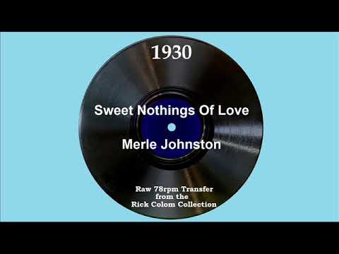 1930 Merle Johnston - Sweet Nothings Of Love (instrumental)