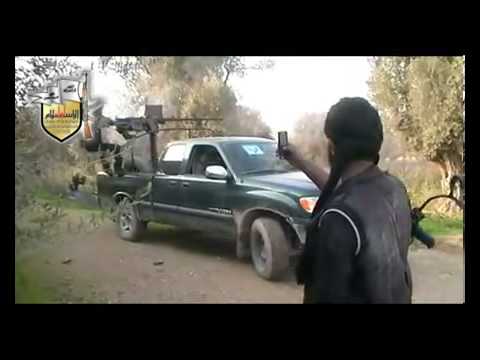 استهداف حاجز مشفى حرستا العسكري التابع لقوات النظام من قبل لواء الإسلام في مدينة حرستا في محافظة ريف دمشق