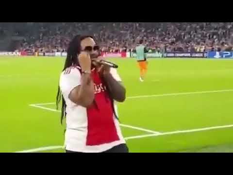 Kymani  Marley sings "Don't worry about a thing" with Ajax fans! | UCL 3-0 WIN!