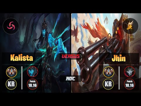 Challenger KALISTA [Hail of Blades] (ADC) VS  JHIN - Challenger KR Patch 10.16