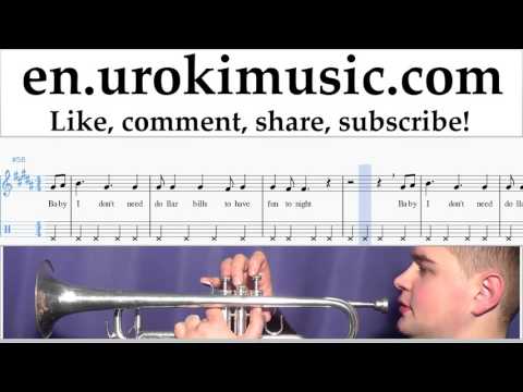 How to Play Trumpet Sia - Cheap Thrills Tabs Part#2 um-i352