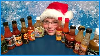 12-yr-old eats 12 Hot Sauces (12 Days Of Christmas/Hot Sauce Challenge) : Crude Brothers