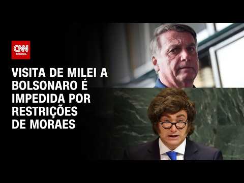 Moraes nega pedido de visita de Javier Milei a Jair Bolsonaro | AGORA CNN