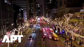 Chicago Turns Into a Winter Wonderland! WATCH Stunning Holiday Lights From Above | APT