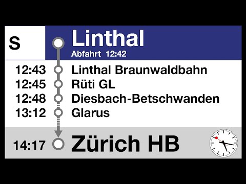 SBB Ansagen, S/S25 (Linthal-Zürich HB) | Isabelle, 2023 | DPZ TIMS