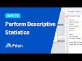 How to Perform Descriptive Statistics in Prism