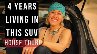 4 Years in My SUV | No-Build Tiny Home Tour (Subaru Outback Setup)