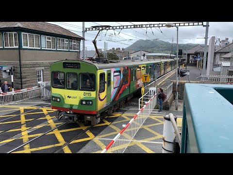 Irish Rail Dart Class 8100 EMU’s 8115 (Pride Livery), 8116 & 8137 | Bray level crossing, Co. Wicklow