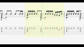 Travis Scott: Sicko Mode with full tablature/sheet music for solo fingerstyle guitar