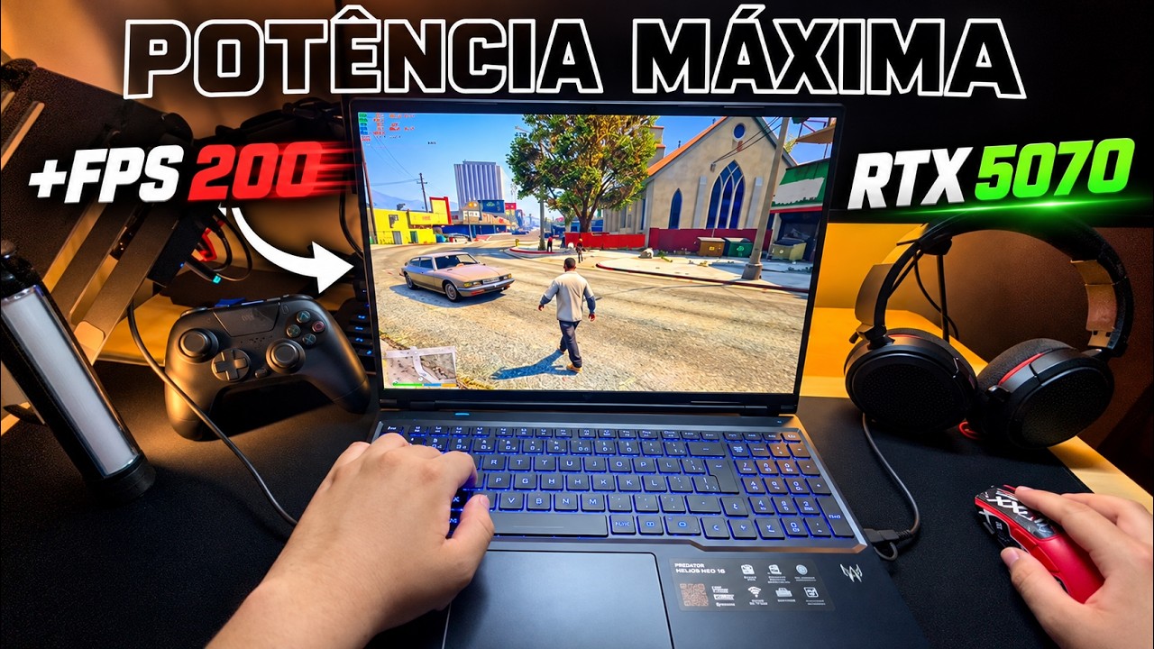 Miniatura da avaliação em vídeo de Notebook Gamer Acer Predator Helios Neo 16 PHN16-73-96SW Intel Core Ultra 9 32GB 1TB SSD RTX 5070