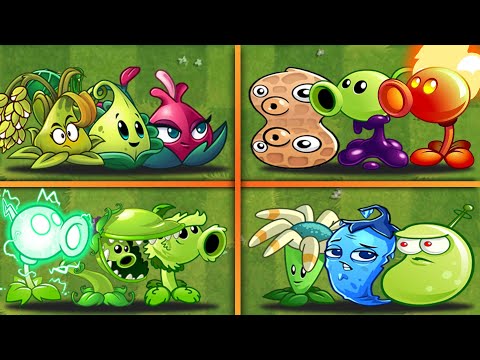 Random 4 Team Plants - Who Will Win? - PvZ 2 Team Plants Battles