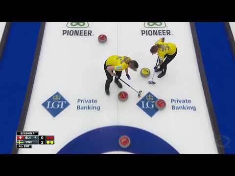 #wwcc2019 [#-4E] Hasselborg (SWE) tries to force Tirinzoni (SUI) to 1, Alina Pätz goes for 3