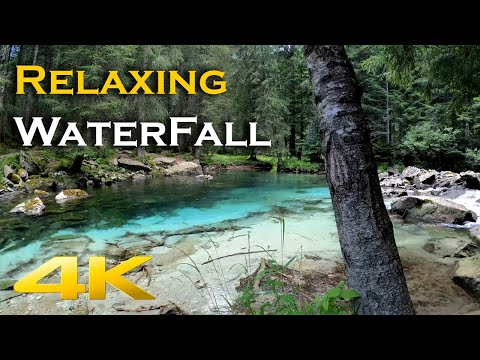 4K Fresh Waterfall - Natural White Noise Sounds - Flowing Water - 10 Minutes - Relaxation/ Sleep