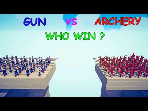 50X GUNNER vs 50X ARCHERS | Totally Accurate Battle Simulator TABS