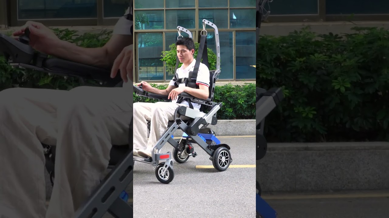 Standing Electric Wheelchair & Power Stand Up Walker - Sit to Stand Walking for Rehabilitation Trainer