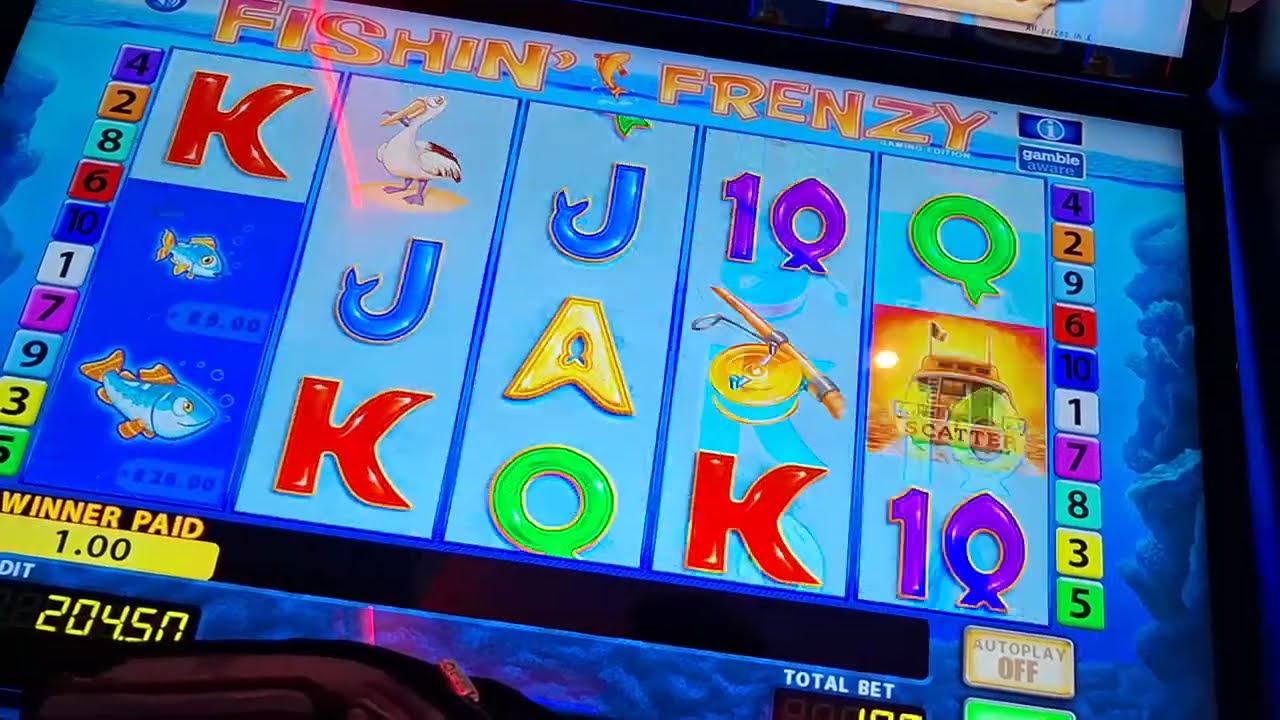 FISHING FRENZY CLASSIC BLUEPRINT 500 FEATURE . WSM UK ARCADES CAESARS PALACE