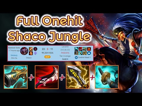 Full Oneshot Shaco Jungle smurfing in Gold Elo S11[League of Legends] Full Gameplay - Infernal Shaco