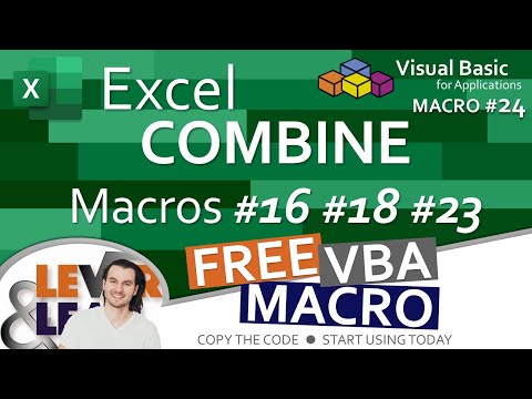 Excel Combine Macros #16 #18 #23 | VBA Macro #24
