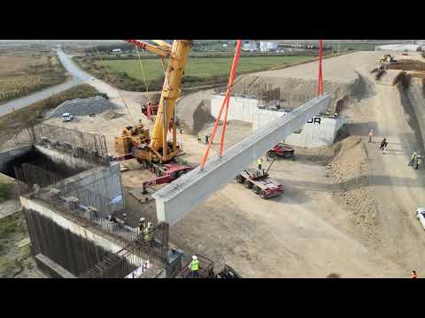 Autostrada A10 Sebes Turda, lotul 2, ridicare grinzi km 25, supratraversare DN 14B, 240920