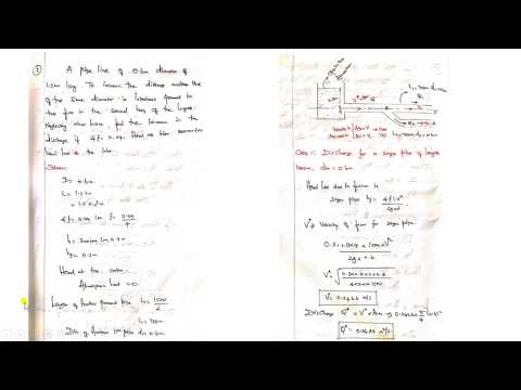 flow through parallel pipes problem