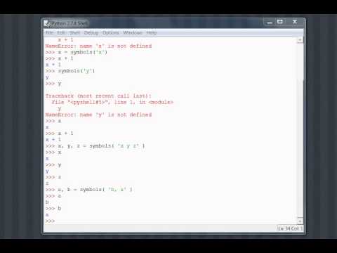 Learn Python sympy 02 Symbols - Mind Luster