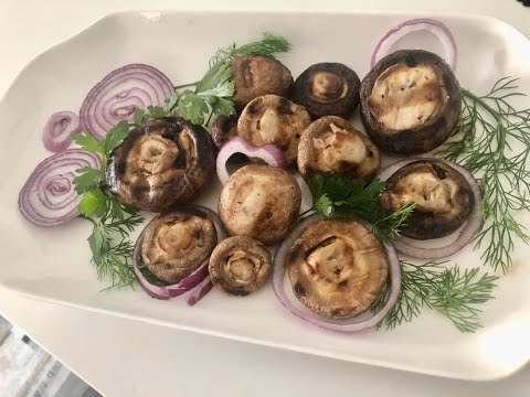 Pečurke na žaru, Grilled mushrooms, Gegrillte Pilze