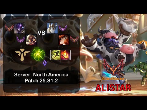 Alistar Support + Corki vs Galio + Miss Fortune - NA GrandMaster - Patch 25.S1.2