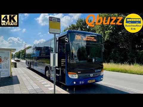 [4K] Bus Trajectvideo | Lijn 314 | Drachten-Groningen | Qbuzz Groningen Drenthe