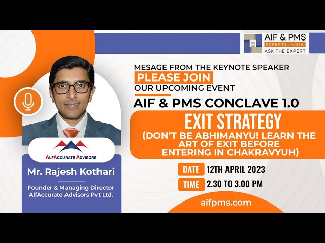 Message From the Keynote Speaker – Please join Our Upcoming Event AIF & PMS Conclave 1.0