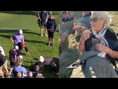 Connor Syme's tee shot lands on spectator!