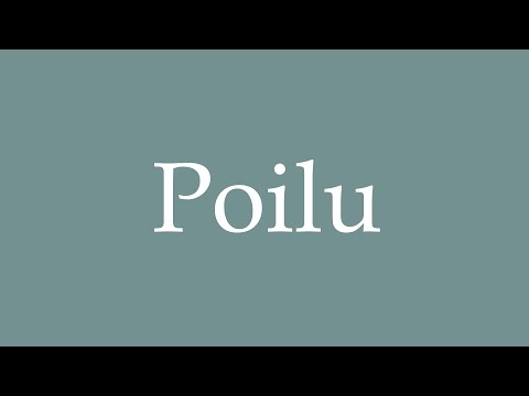 How to Pronounce ''Poilu'' (Hairy) Correctly in French